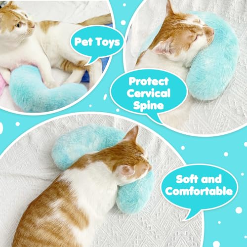 Bonaweite Cat Pillow, Soft Calming Pillow for Dogs, Pet Neck Pillows for Cervical Protection and Sleeping Support, Pet Calming Toy for Anxiety Relief, U-Shaped Soothing Cuddler - Thumbnail 6