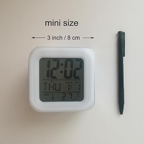 Miniatura 3 de aixomy LED Stitch Anime Digital Alarm Clock - Mini Size, 8cm,3 inch, 7 Colors Change, Temperature, Perfect for Kids Bedroom(14)