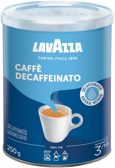 Lavazza Decaffeinated Ground Coffee Dek Classico, Medium Roast, 250 G