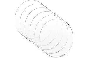 6 Pieces Clear Round Perfectly Transparent Desk Placemats