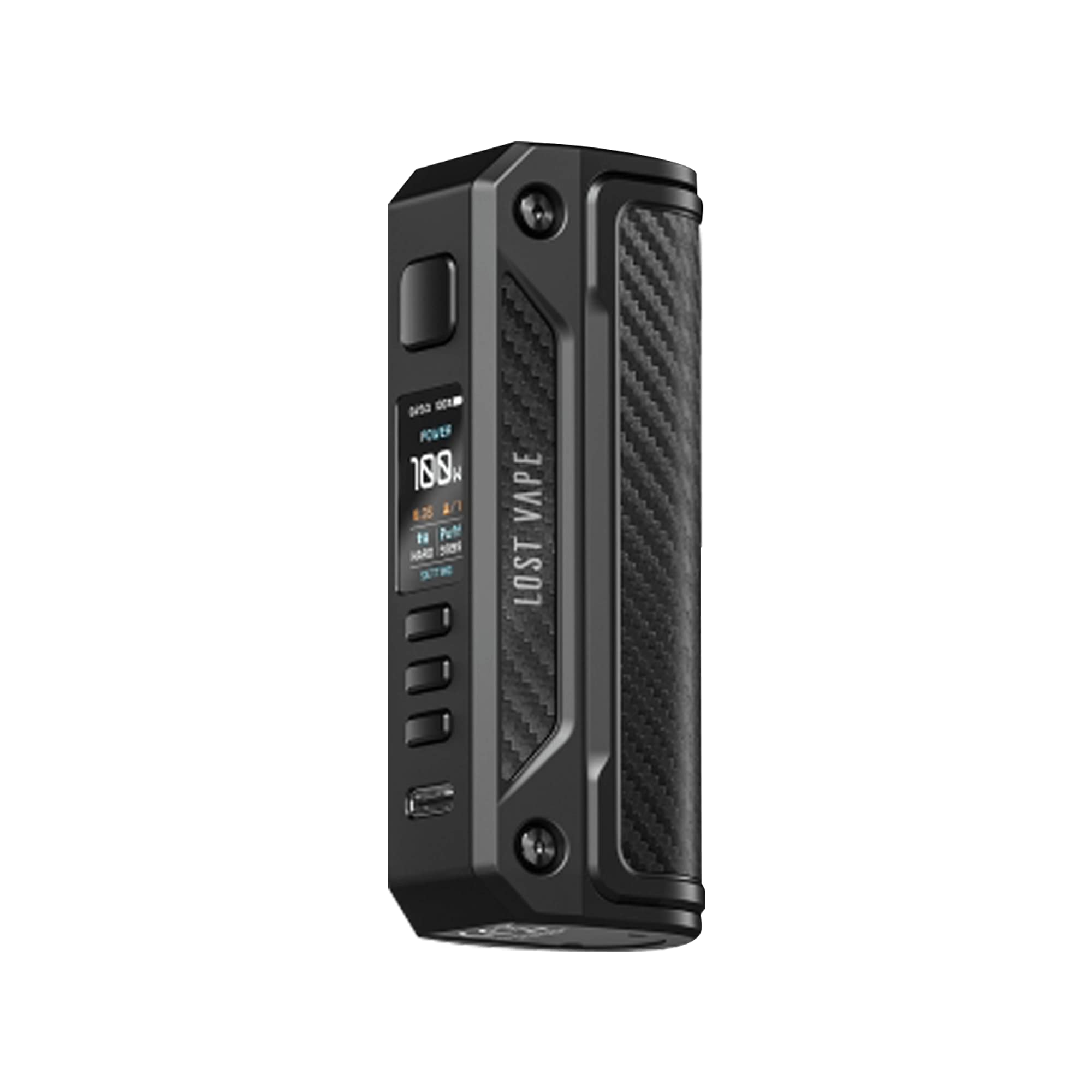 Lost Vape Thelema Solo Box Mod 100 Watt, Schwarz/Karbonfaser