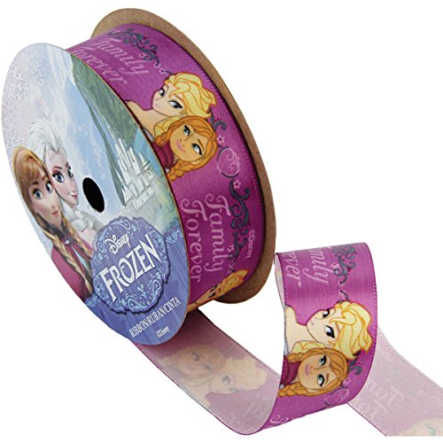 Offray Frozen Craft Ribbon, 7/8-Inch by 9-Feet, Purple Family Forever