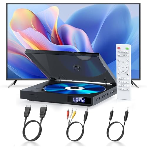 Lecteur DVD Compact pour TV, Lecteur DVD HDMI 1080P pour Toutes Les régions, mémoire Playbakc,...