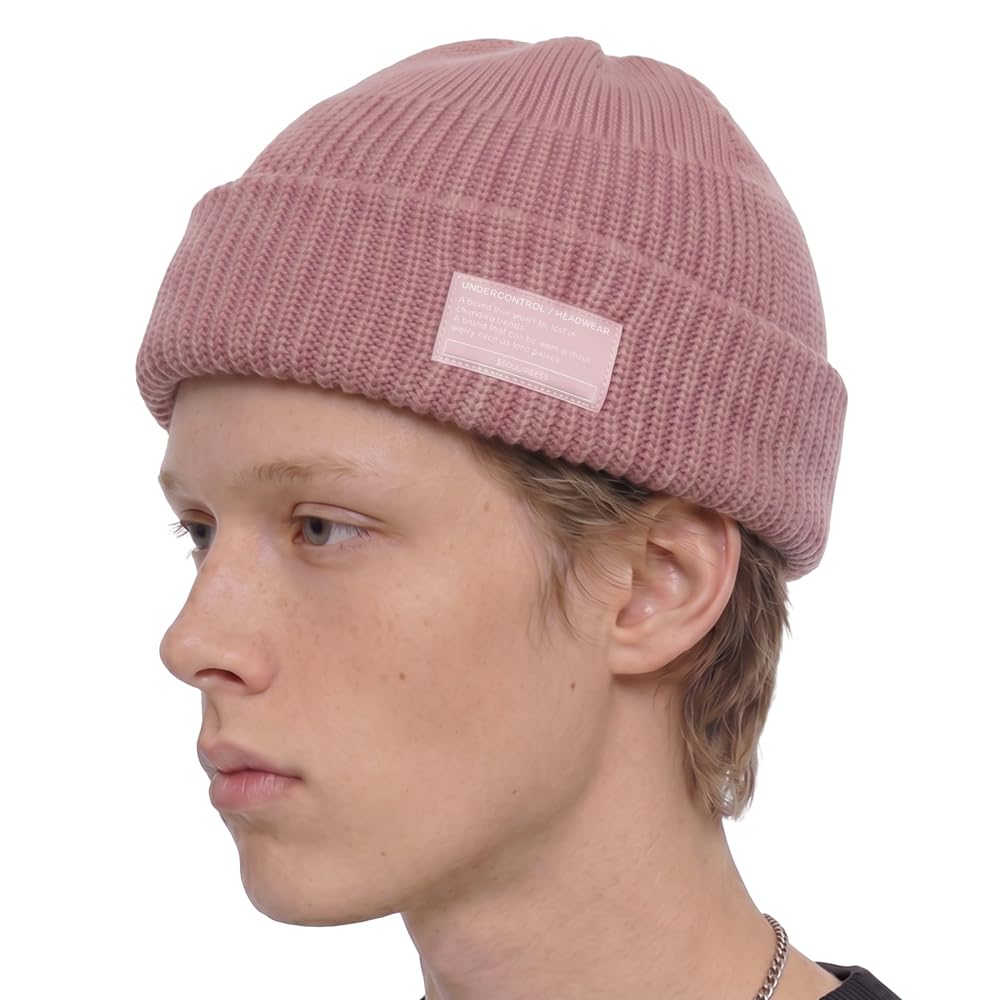 UNDERCONTROL Winter Trawler Fisherman Beanie Men Women Unisex Stylish Plain Docker Skull Hat Roll up Watch Cap Color Pack (Pink)