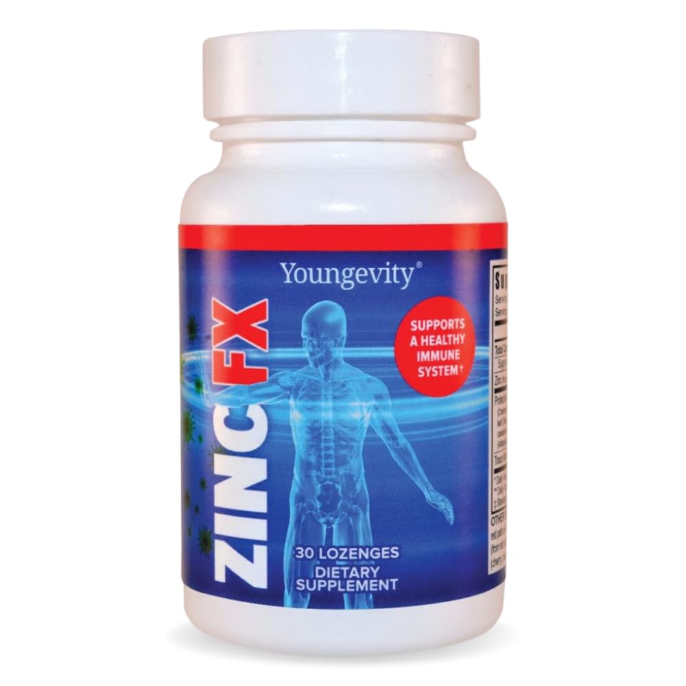 Youngevity Zinc FX Chewable Zinc with Elderberry & Trace Minerals, 4 Pack 30 Count (Pack of 4)