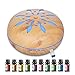 LAVETER Diffuseur d'huiles essentielles 550 ML, 10 Types d'huiles essentielles gratuites, diffuseur d'arôme humidificateur à ultrasons + lumière LED 7 Couleurs, télécommande, pour la Maison, Yoga,Spa