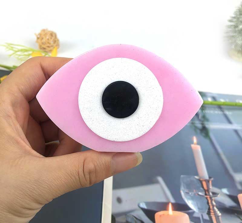Miniatura 4 de Duawenki Molde de silicona Freshie para coche con forma de ojo malvado para hacer jabón aroma perlas coche Freshie vela colgante resina