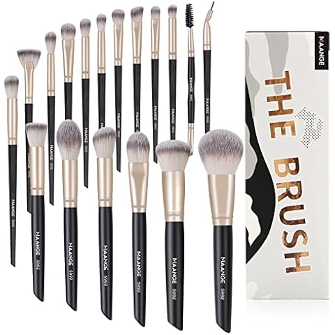 Makeup Brushes, MAANGE 18 Pcs Professional Makeup Brush Set Premium Synthetic Foundation Kabuki Eye Travel Make up Brushes Sets Cover
