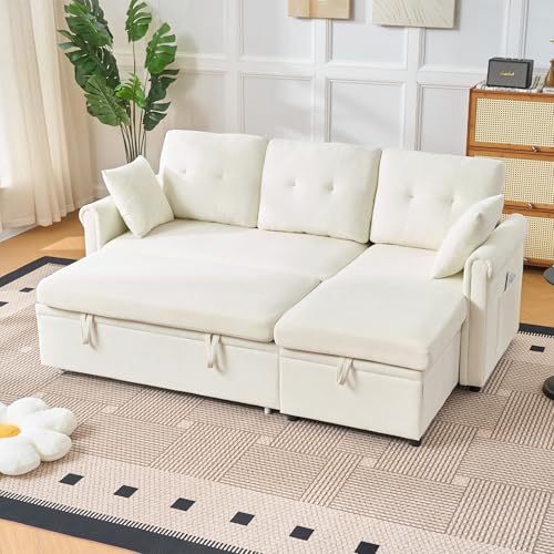 【📦 AMPIO SPAZIO DI ARCHIVIAZIONE: CASSETTO + SCOMPARTO LATERALE】 Ampio spazio di archiviazione sotto il sedile crea ordine. Riponi coperte, cuscini e altro ancora nel grande cassetto del letto. Il pratico vano portaoggetti laterale è perfetto per telecomando e riviste.