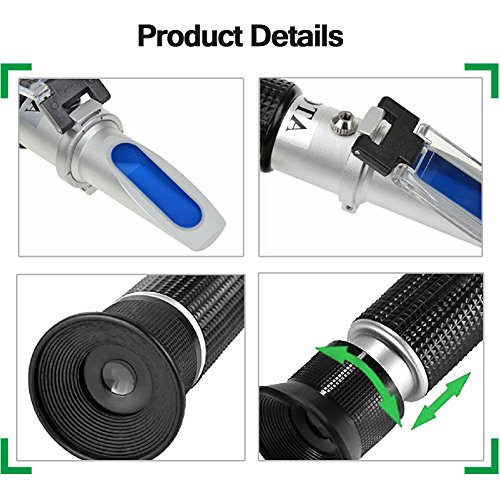 Honey Refractometer for Honey Moisture, Brix and Baume, 3-in-1 Uses, 58-90% Brix Scale Range Honey Moisture Tester, with ATC, Ideal for Honey, Maple Syrup, and Molasses, Bee Keeping Supplies - Image 4