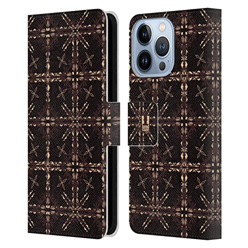Carcasa de cuero iPhone 13 Pro estampada con cierre magnético seguro