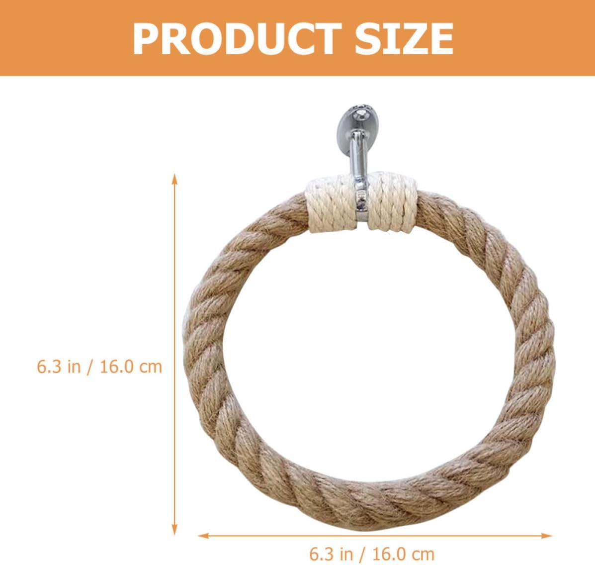 Wall Mount Hand Woven Iron Rope Decor Towel Rack, Bohemian Style