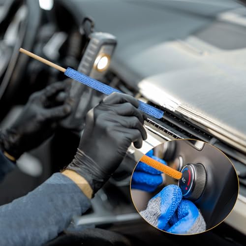 Image of 6 Pcs Mini Dusters for Cleaning Microfiber Detail Duster Sticks Fan Cleaning Brush Crevice Cleaning Tool AC Vent Cleaner Fan Blade Cleaner Dusters for Cleaning Home Car Window Blind