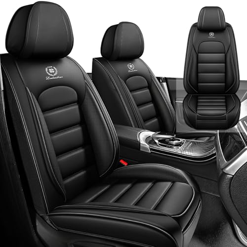Image of Car Seat Cover Fit for Nissan 370Z 2009-2021,Compatible Airbag Non-Slip Waterproof Seat Cover,Car Seat Protector Premium Interior (Standard 2 Seats,Classic Black)