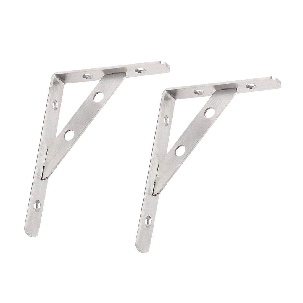 CALANDIS™ 4 Pieces Stainless Steel Wall Shelf Bracket Support L Shaped 6 inches | Furniture-image-37
