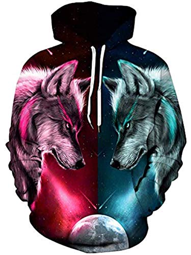 FLYILY Impression numérique Professionnelle 3D à Manches Longues pour Hommes et pour Femmes Sweat à Capuche Graphique Cover