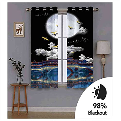 Rideaux occultants enfant Cité Interdite 3D en polyester isolant
