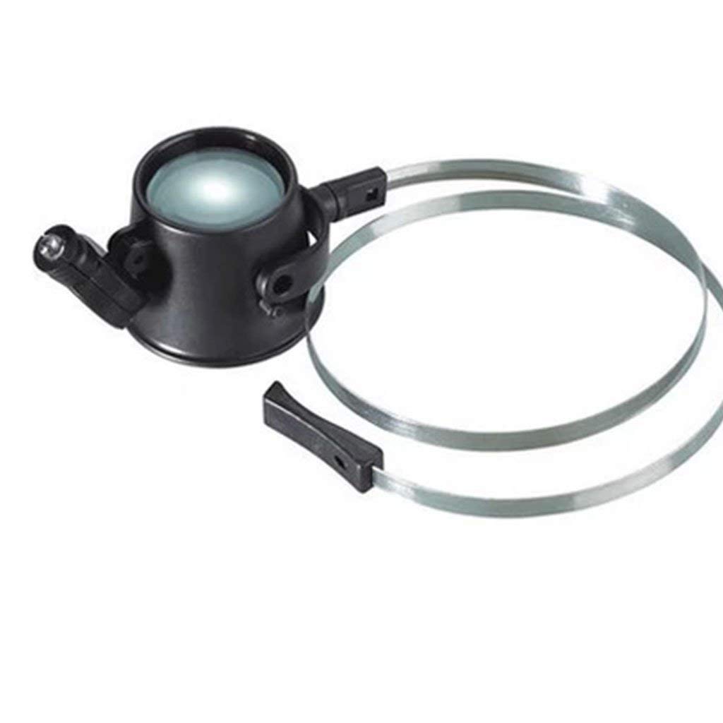 JF-Xuan Magnifying Glass Wearing A Glasses Type 15 Times Magnifying Glass Repair Magnifying Glass Strap LED High-Definition Monocular Mobile Phone Repair