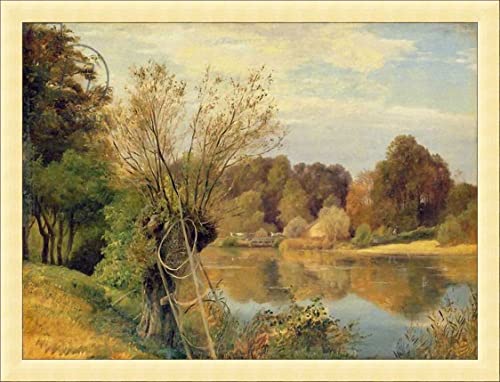 kunst für alle Bild mit Bilder-Rahmen: Adolf Vollmer In der Mühle 1830' - dekorativer Kunstdruck, hochwertig gerahmt, 80x60 cm, Gold gebürstet