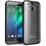 HTC One M8 Case, SUPCASE Premium Hybrid Protective Bumper Case for HTC One M8 (2014 Release), Black/Clear