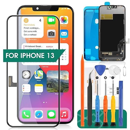 Incell for iPhone 13 Screen Replacement for iPhone 13 LCD Screen for A2633 A2482 A2631 A2634 A2635 Touch Screen Display Digitizer Assembly Repair Kits(Not Original)