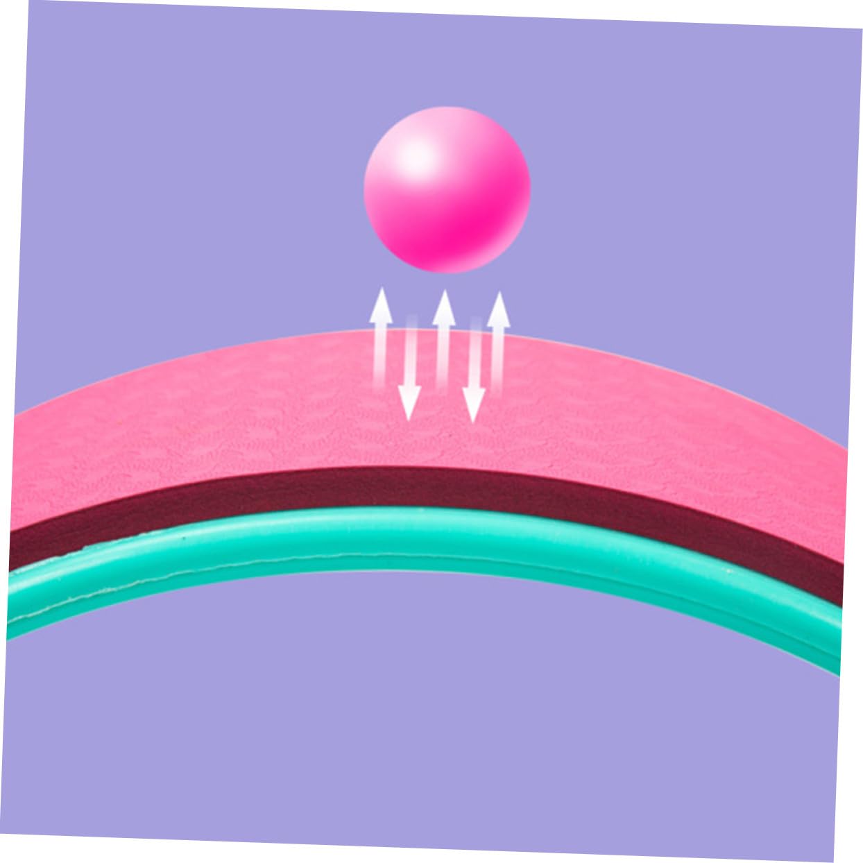 Supvox Yoga Rad Pilates Kreis aus Pp für Frauen zur Verbesserung der Balance und Erhöhung der Flexibilität Zubehör für Yoga und Fitnessübungen