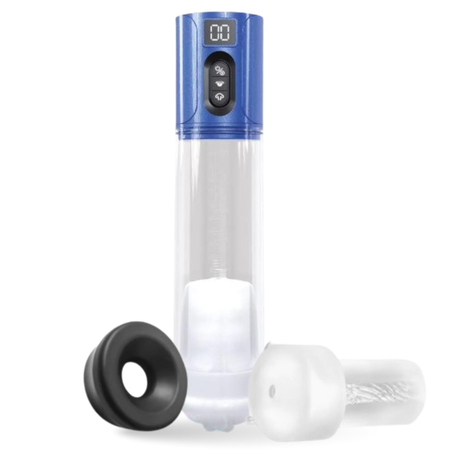 Penispumpe Automatisch + Masturbator - Vakuumpumpe - Stimulation und Erektion für den Mann - Penisvergrößerung (Blau)