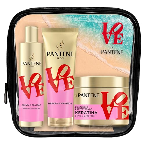 Pantene Champú Pro-V Champú 250ml De Limpieza Profunda Para Cabello Apagado. Acondicionador Minute Miracle 220ml y Mascarilla Capilar De Keratina Protectora, 300ml para Pelo Seco Y Dañado