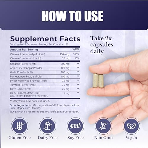 Bare Feet - Toenail Care - Nails Supplement with Vitamin A, Vitamin C, Oregano Powder and More - Nail Repair, Growth and Nail Care – Foot Health, 60 Capsules - Image 5