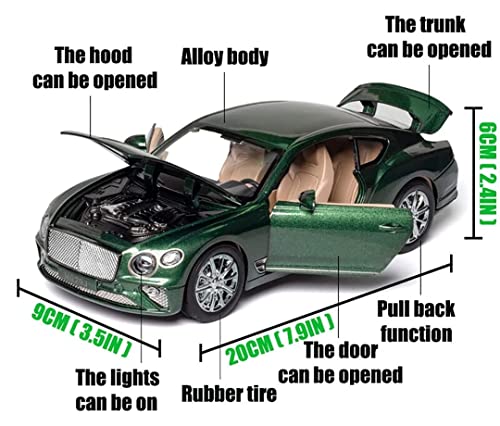 Image of Alokik Enterprise DieCast Zinc Alloy 1 /24 Scale Bentlley Continental GT Coupe with for Openable Doors,Working Headlights & TailLights【Colors as Per Stock】