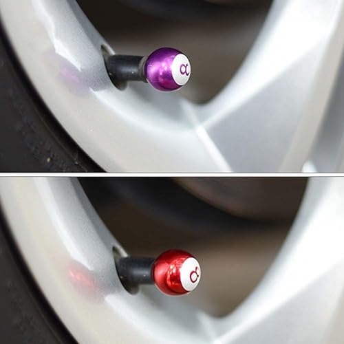 Miniatura 3 de 4 tapas de vástago de válvula, divertidas cubiertas esféricas de aleación de aluminio para válvulas de neumáticos de automóvil, resistentes a la