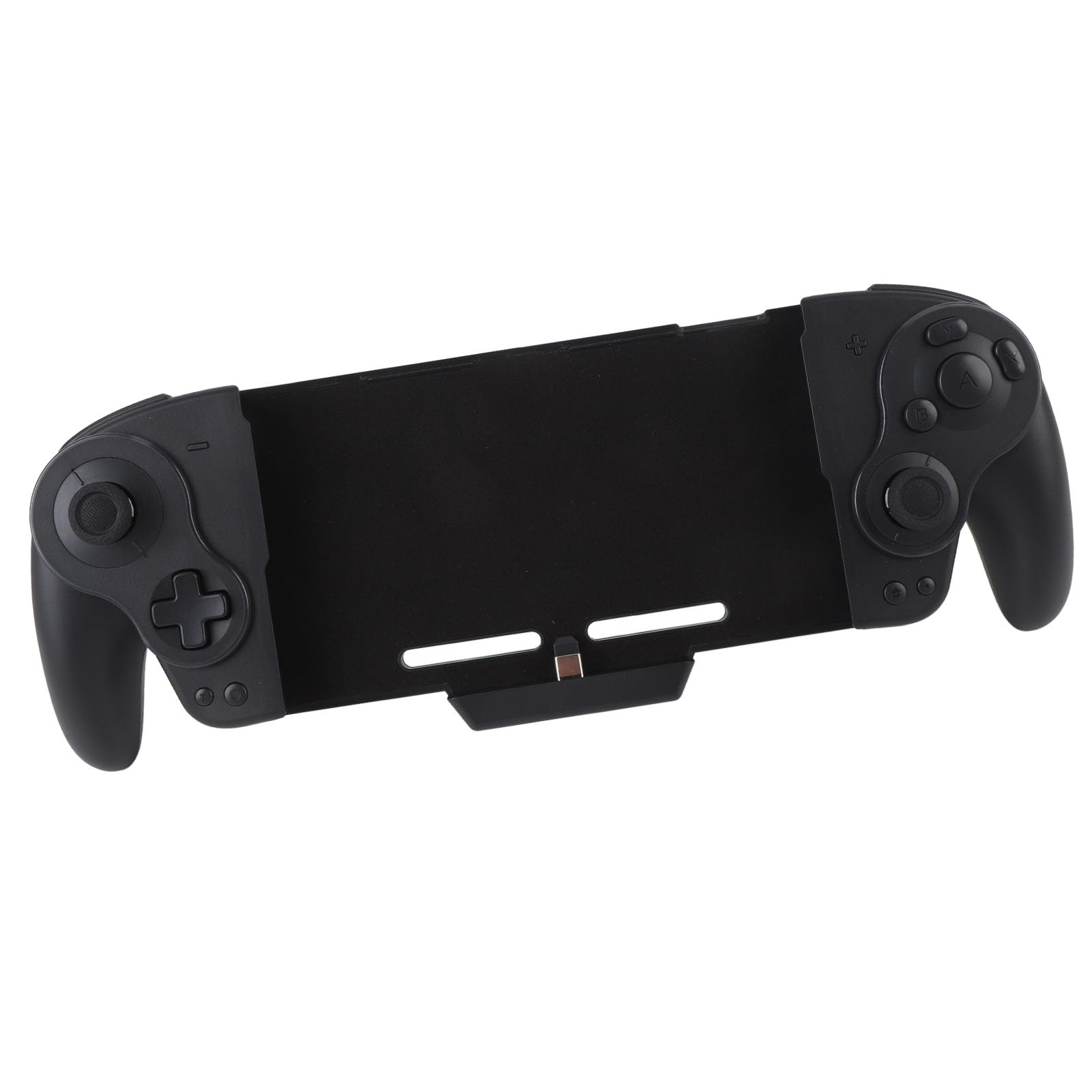 POENVFPO Jednoczęściowy, Regulowany Kontroler Wibracyjny Typu Joypad ze światłami RGB do Gier Sześcioosiowych (BLACK)
