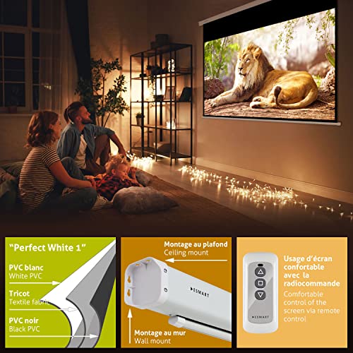 Écran de projection moteur ESMART pour éviter les reflets et optimiser votre projecteur