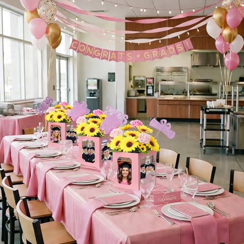 Centres de table classe 2026 Glenmal lot de 3 boîtes avec fleurs