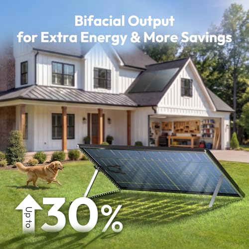 Image of JJN Bifacial 2PCS 425 Watt Solar Panel, N-Type 16BB 850W Solar Panels, 25% High Efficiency Monocrystalline Solar Module for 12V /24V /48V PV System for Homes Rooftop Farm RV and Off-Grid Applications