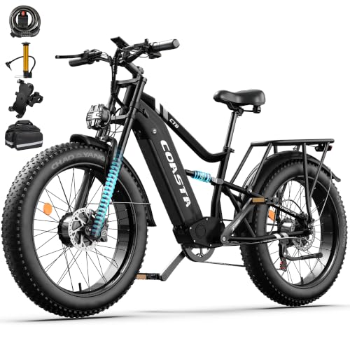 Electric Bike for Adults, 40 MPH Fast Dual Motor Ebike, 26''Fat Tire Ebike image 1