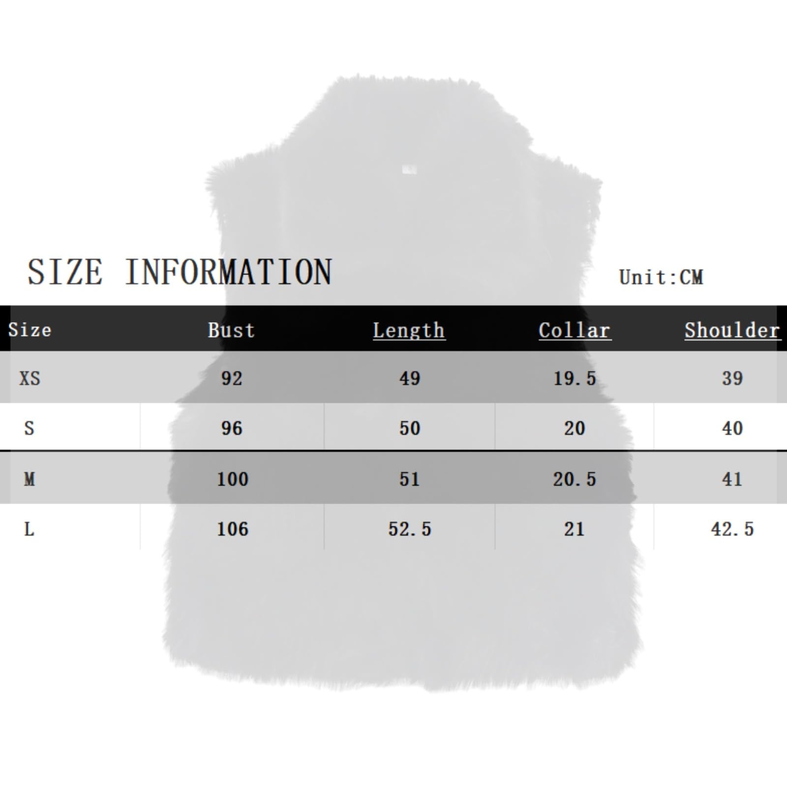 Generisch Elegante gilet da donna in pelliccia sintetica con colletto a risvolto, alla moda, corto e senza maniche, caldo e soffice con parte anteriore aperta