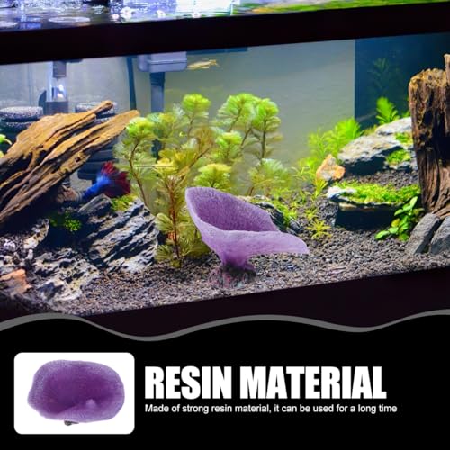 Image of POPETPOP Artificial Coral Aquarium Decor 5.90X4.52X3.34In Resin Coral Ornament Fish Tank Decoration for Betta Fish Small Tanks Realistic Simulation Accessory