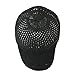 Fashion Culture Black Crocheted Baseball Cap, Breezy Open Weave Summer Hat, Lightweight & Comfortable