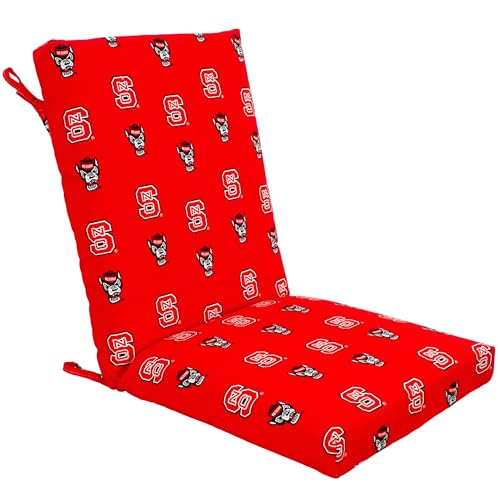 Image of College Covers Everything Comfy North Carolina State Wolfpack 2 Piece Chair Cushion