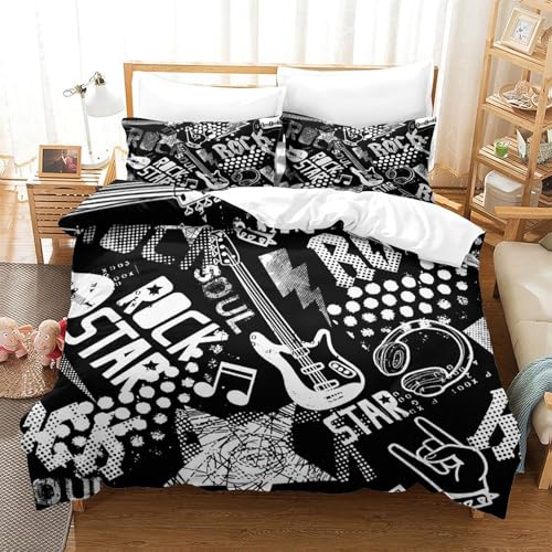 Housse de Couette 3D Imprimée Parure de Lit Microfibre Premium Luxe
