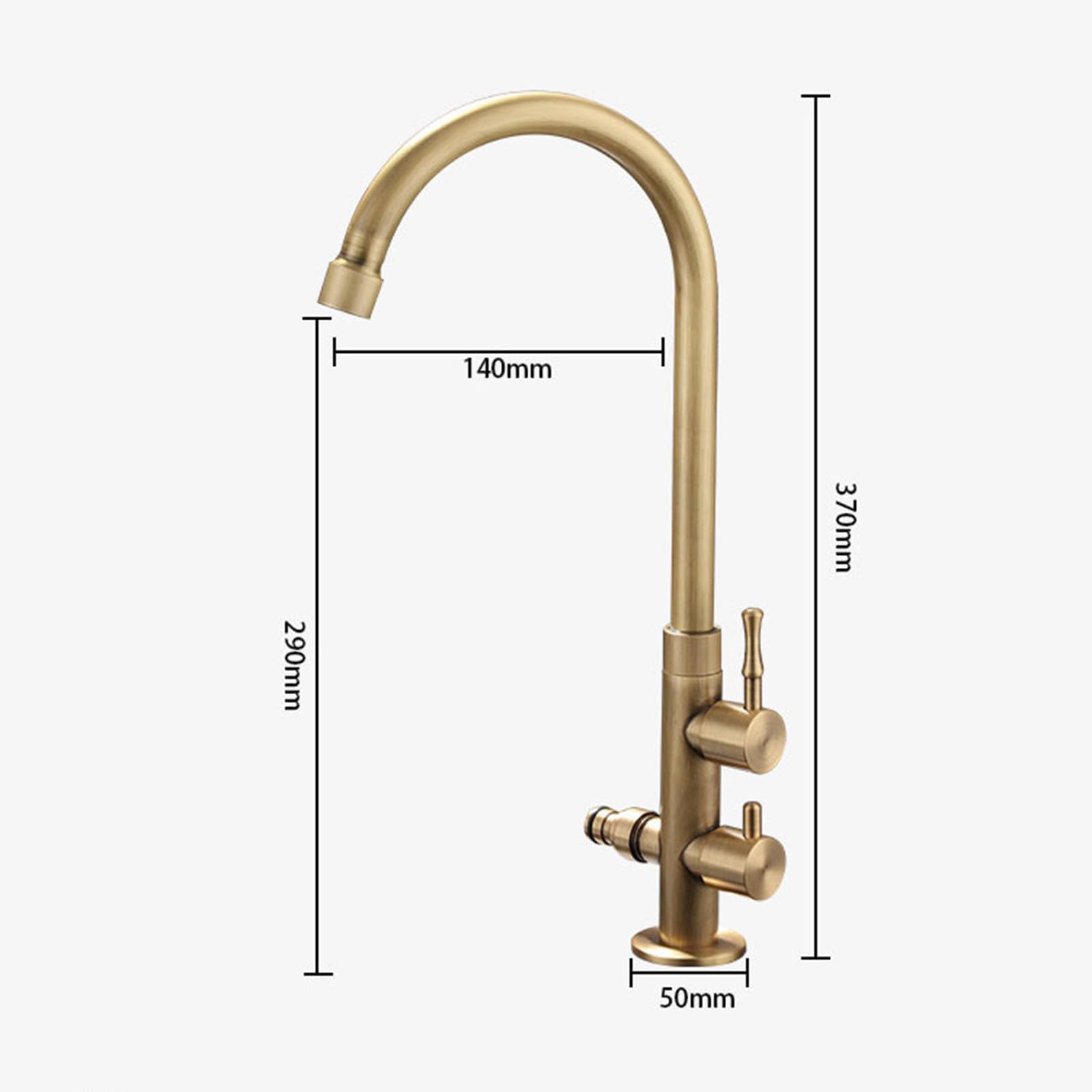 Grifo Lavadora Doble Salida Grifo Mezclador De Baño Grifos Agua Fria Doble Manija,Antigüedad
