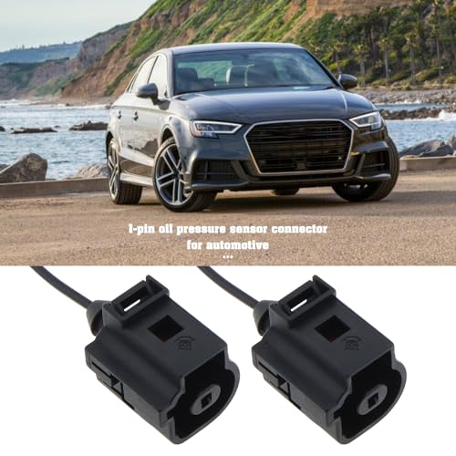 LT Easiyl 2 Stück 1-poliger Öldrucksensor-Stecker Anschlusskabel 1J0973081 Kompatibel mit Audi Kompatibel mit Porsche Kompatibel mit Volkswagen 98-2016