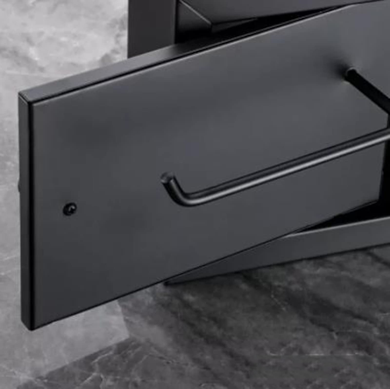 Toilettenpapierhalter zur Wandmontage, platzsparender Toilettenpapierhalter aus Metall, mit Halterung, Slish Badezimmer-Zubehör für moderne Wohnkultur und Nizat