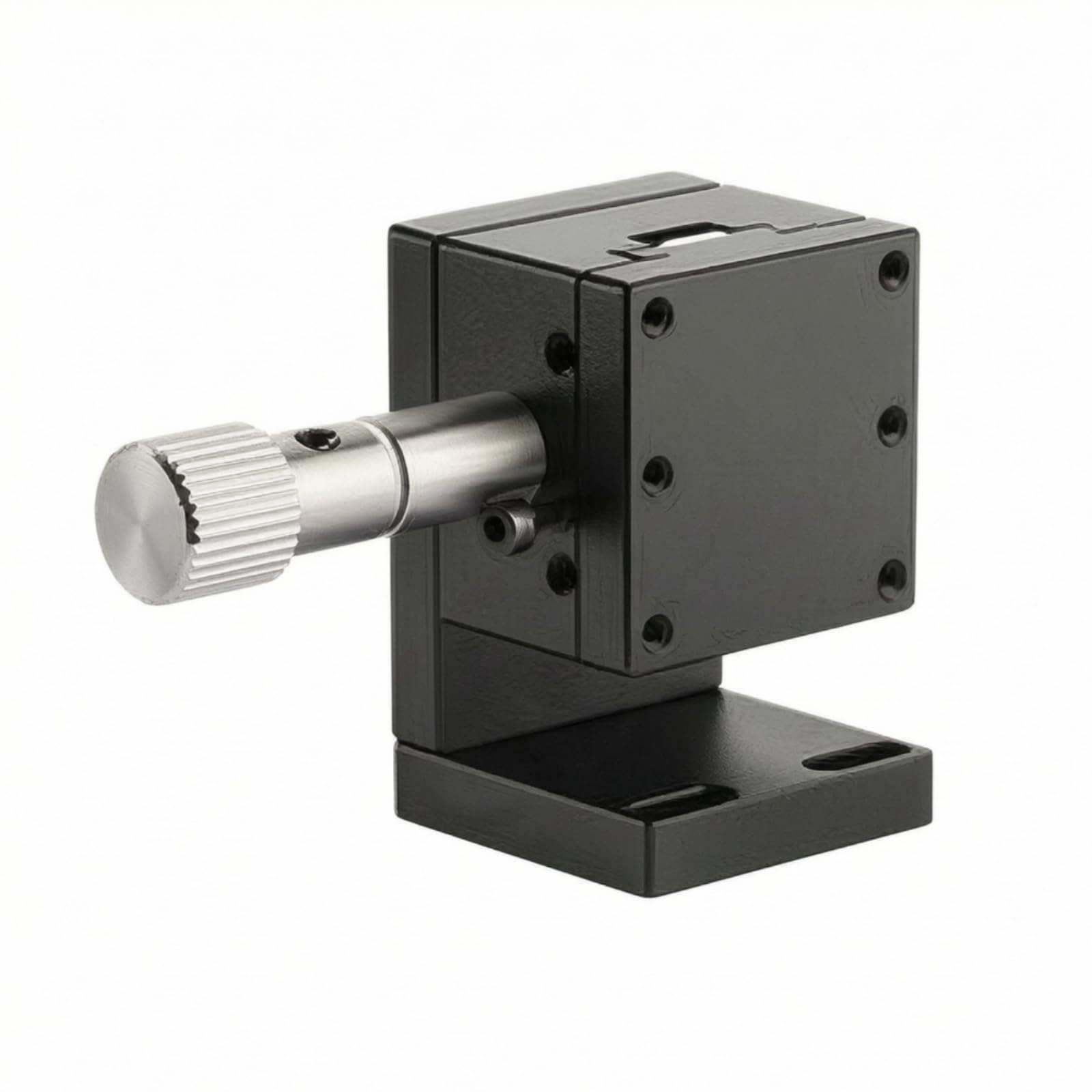 Milageto Slitta Micrometrica Anodizzato Nero | Regolazione Fine, Slitta Micrometrica con Volantino, scorrevole, Tavola di Posizionamento a Coda di Rondine, per Banco Ottico, Piattaforma Lwz2525