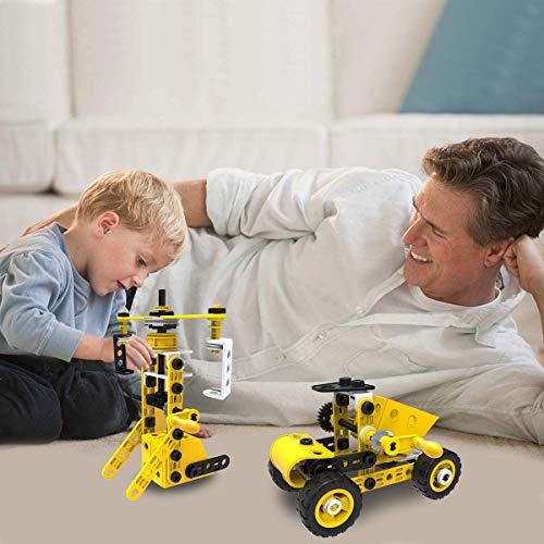barchrons STEM Building Toys Kit for Age 5 6 7 8 9 10 Year Old Boys & Girls 86 Piece 5-in-1 DIY Learning Construction Toy, Best Educational Kids Toys Mechanical Engineering Set Gifts