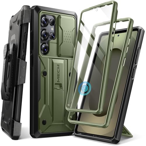 Compatibile con Samsung Galaxy S25 Ultra Custodia Slide per fotocamera e protezione dello schermo 2 cornici anteriori Robusta custodia antiurto S25 con supporto a clip per cintura