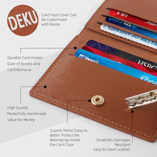Customizable Leather Card Holder Wallet, Personalized Credit Card Case,ID Card Student Card License Cash Organizer 3 Colors Custom Gift For Women Men4