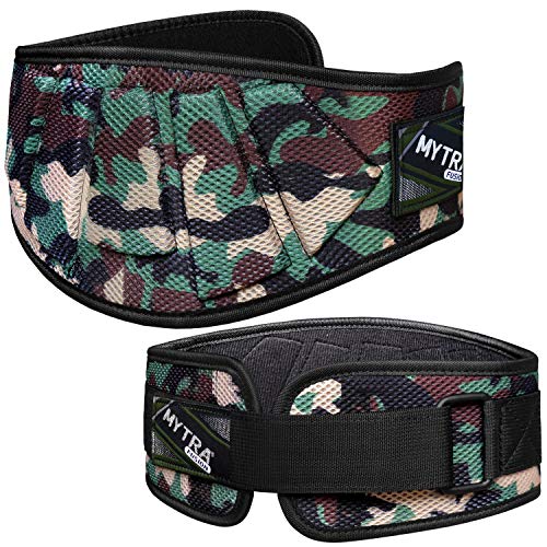 Mytra Fusion Ultra Sleek Camo Fitness Weight Lifting Belt for Heavy Lifting, CrossFit, Bodybuilding & Training Ideal for Both Men and Women (Camo Green, X-Small) – Image 3