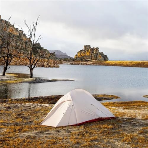 Carpa para camping para 1 persona en nylon gris miniatura 5